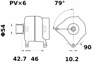 Letrika | Alternateur IA1435 14V 150A