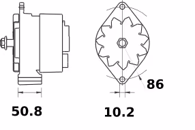 Letrika | Alternateur IA1522 14V 120A