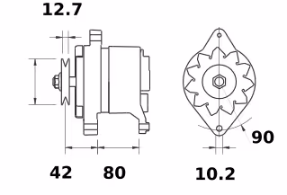 Letrika | Alternateur IA9014 14V 70A