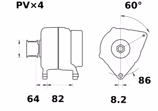 Letrika | Alternateur IA9017 14V 90A
