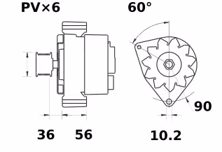 Letrika | Alternateur IA9405 14V 100A