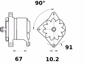Letrika | Alternateur IA9411 28V 80A