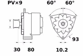 Letrika | Alternateur IA9413 28V 100A