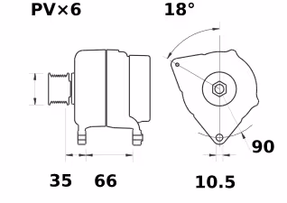 Letrika | Alternateur IA9415 14V 100A