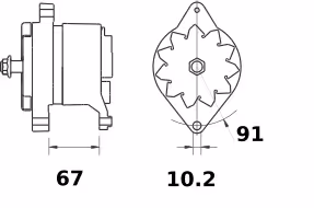 Letrika | Alternateur IA9420 28V 55A