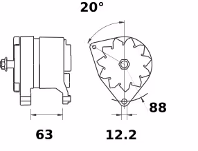 Letrika | Alternateur IA9423 28V 55A