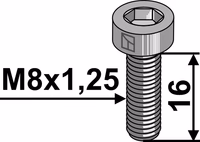 Amazone | Boulon à 6 pans creux M8 - 8.8