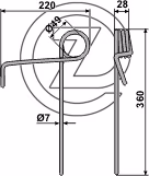 Amazone | Griffe de semoir - arrière 3408200
