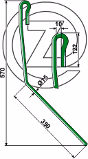 Amazone | Griffe de semoir modèle droite 959335