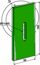 Grattoir rouleau packer Amazone Greenflex plastique 60812 (60832) Adaptable