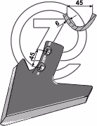 Soc patte d'oie cultivateur Amazone BBG HC208 Adaptable