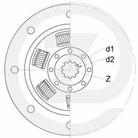 Amortisseur de torsion PDF 21Z / 8 BOLT
