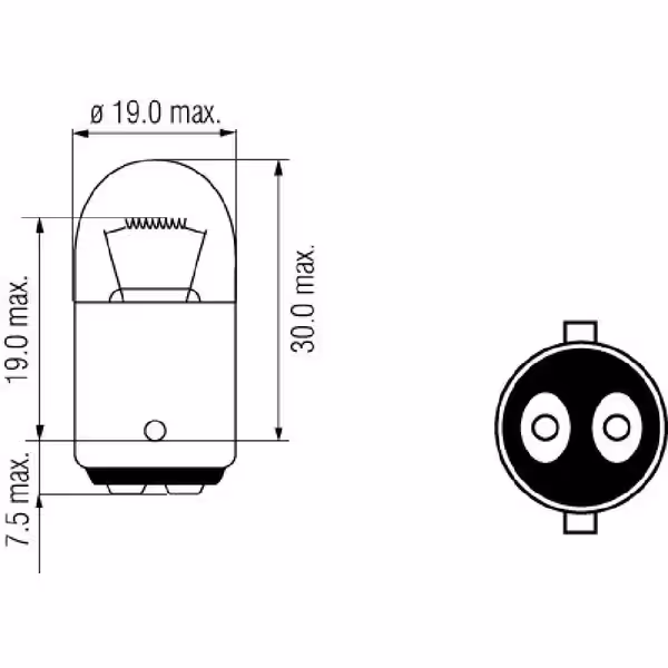 Ampoule 12V 10W BA15d Safra