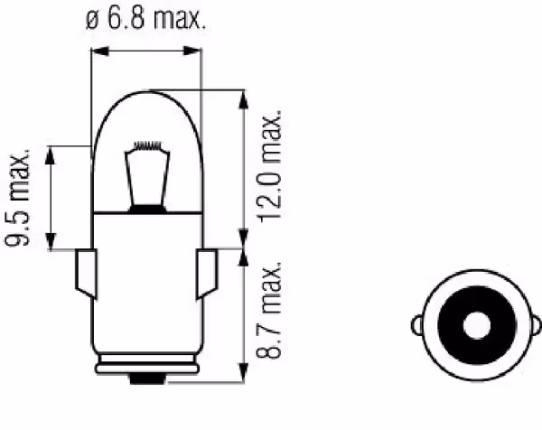 Ampoule 12V 2W BA7s Safra