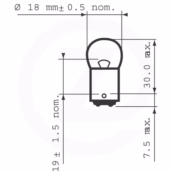 Ampoule 12V 5W BA15d Safra