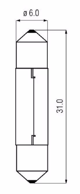 Ampoule 24V 3W SV6 Safra