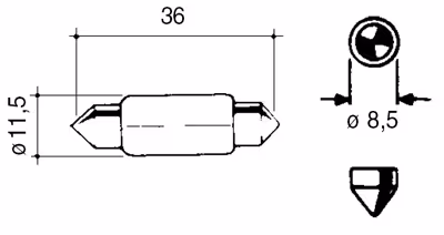 Ampoule C5W 12V - 5W (x2)