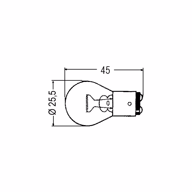 Ampoule feu 12v 21/5w stop+clig  (box 2)