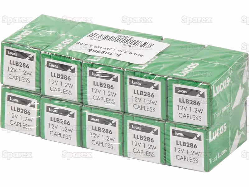 Ampoule (Filament) 12V, 1.2W, W2x4.6d (Boîte 1 pc.) - Vendu par 10 - ref LLB286