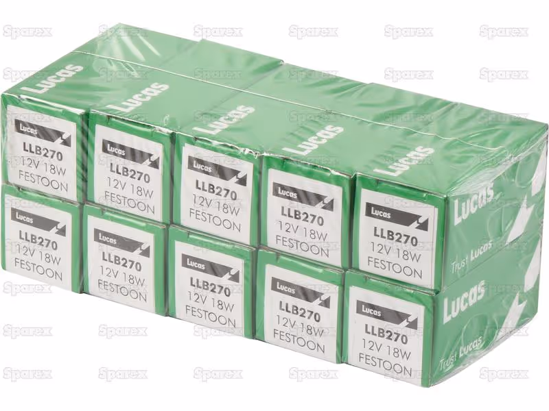 Ampoule (Filament) 12V, 18W, SV8.5 (Boîte 1 pc.) - Vendu par 10 - ref LLB270