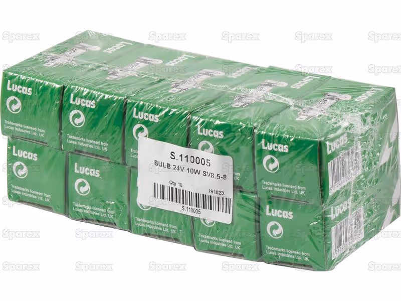 Ampoule (Filament) 24V, 10W, SV8.5 (Boîte 1 pc.) - Vendu par 10 - ref LLB274