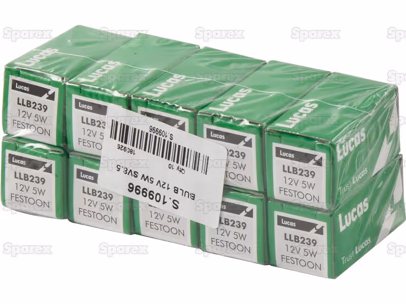 Ampoule (Filament) C5W, 12V, 5W, SV8.5 (Boîte 1 pc.) - Vendu par 10 - ref LLB239