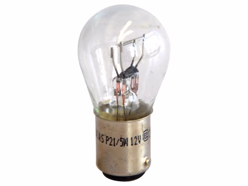 Ampoule (Filament) P21/5W, 12V, 5W, BAY15d (Clamshell 2 pièces) - ref LLB380PX2