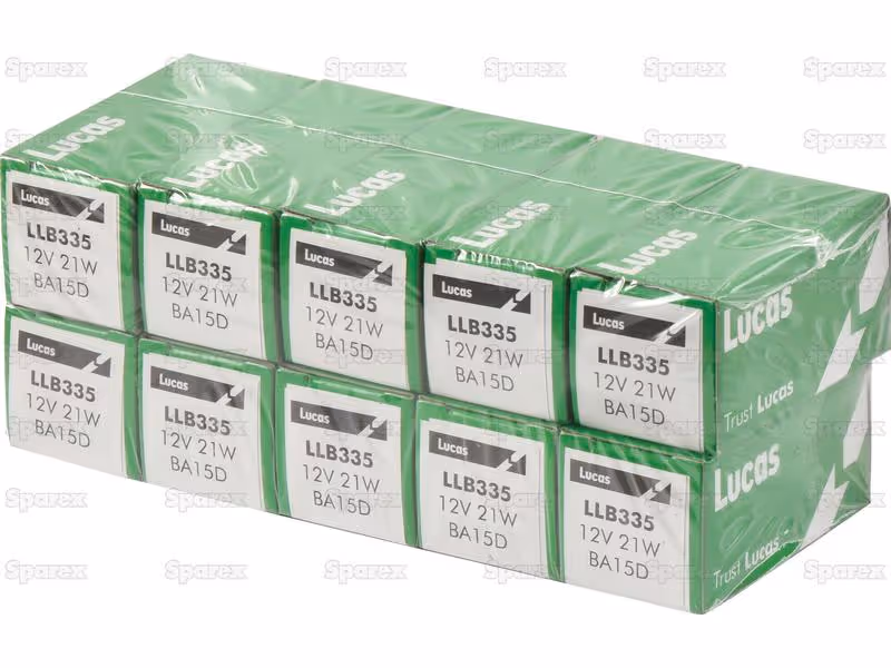 Ampoule (Filament) P21W, 12V, 21W, BA15d (Boîte 1 pc.) - Vendu par 10 - ref LLB335