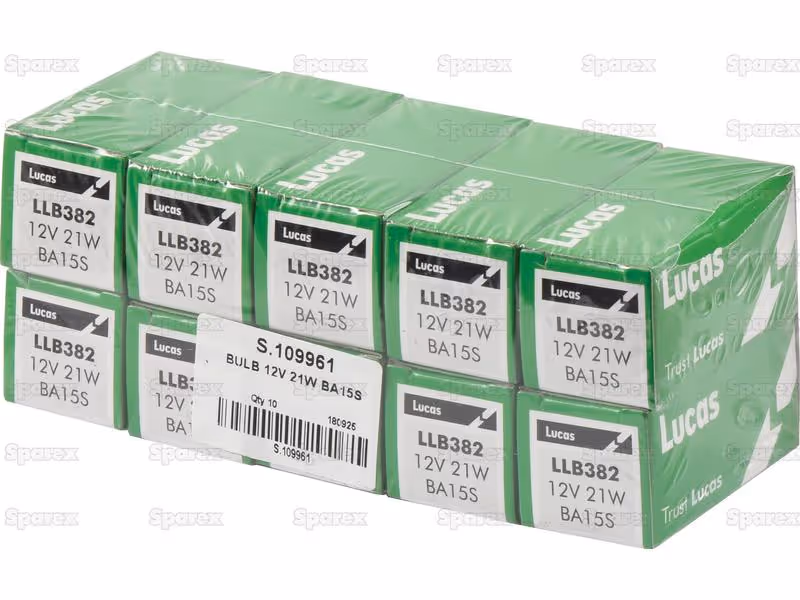 Ampoule (Filament) P21W, 12V, 21W, BA15s (Boîte 1 pc.) - Vendu par 10 - ref 382