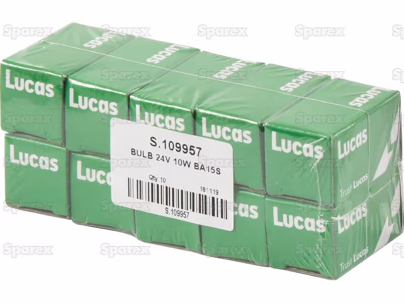 Ampoule (Filament) R10W, 24V, 10W, BA15s (Boîte 1 pc.) - Vendu par 10 - ref LLB246