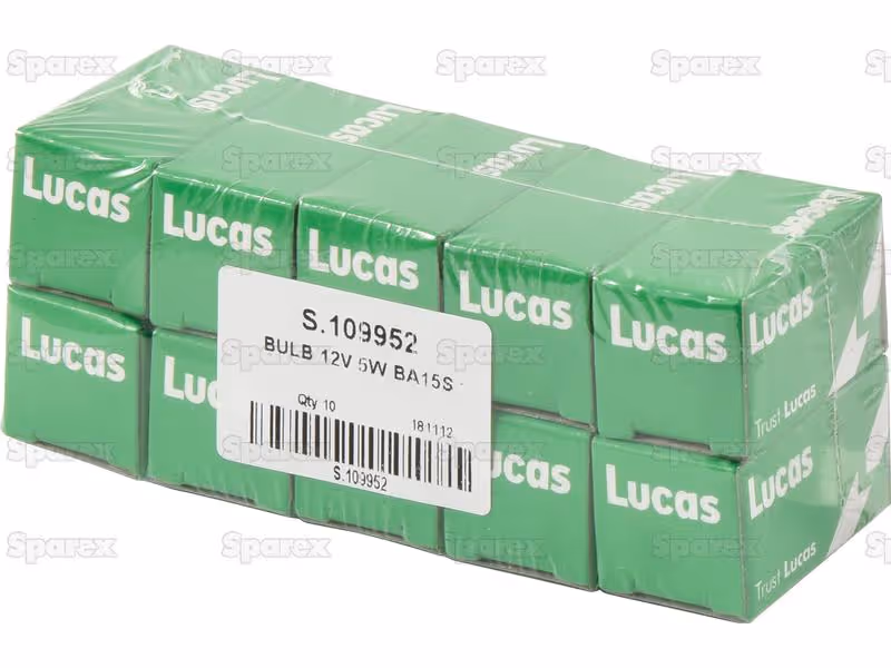 Ampoule (Filament) R5W, 12V, 5W, BA15s (Boîte 1 pc.) - Vendu par 10 - ref LLB207
