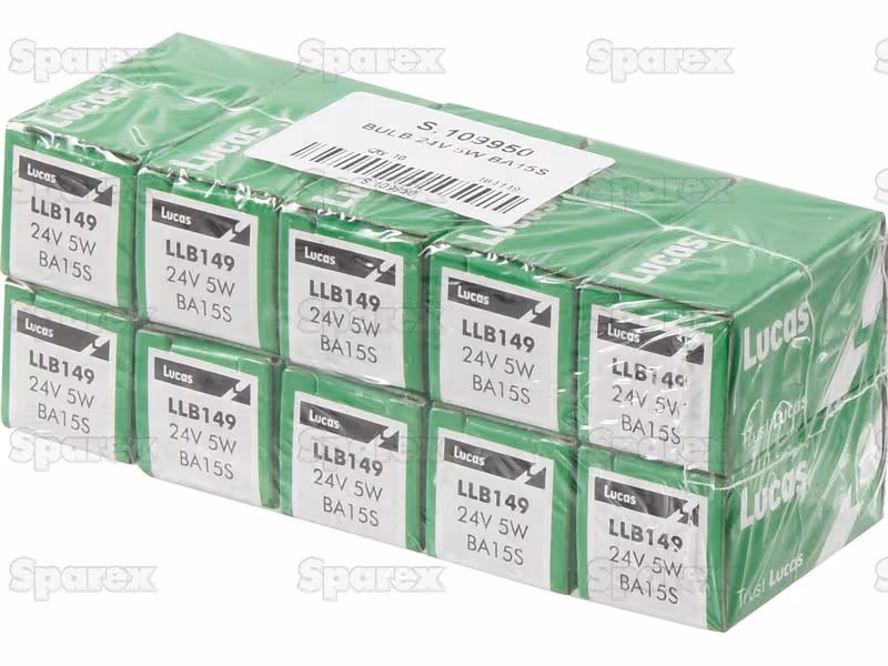 Ampoule (Filament) R5W, 24V, 5W, BA15s (Boîte 1 pc.) - Vendu par 10 - ref LLB149