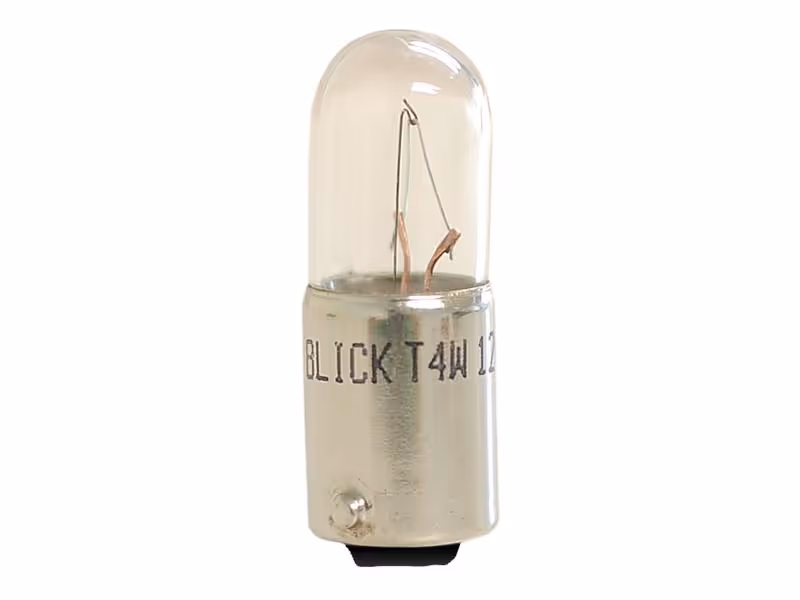 Ampoule (Filament) T4W, 12V, 4W, BA9s (Clamshell 2 pièces) - ref LLB233PX2