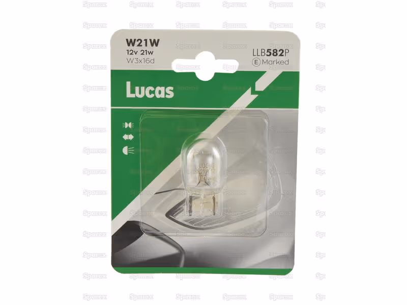 Ampoule (Filament) W21W, 12V, 21W, W3x16d (Clamshell 1 pc.) - ref LLB582P