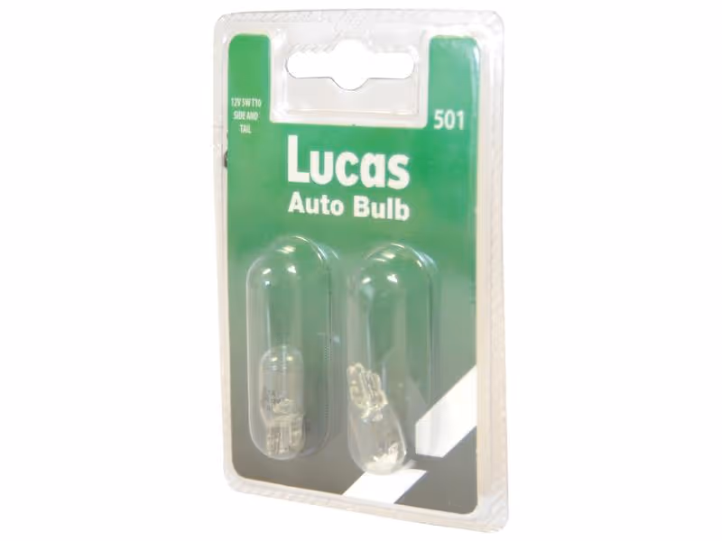 Ampoule (Filament) W5W, 12V, 5W, W2.1x9.5d (Clamshell 2 pièces) - ref LLB501PX2