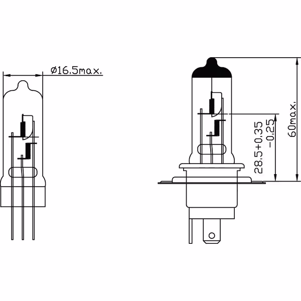 Ampoule H4 12V 60/55W