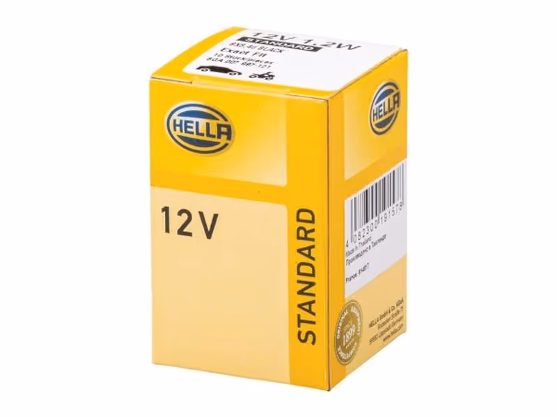 Ampoule (Halogène) 12V, 1.2W, BX8.4d (Boîte 1 pc.) - Vendu par 10 - ref 8GA007997121