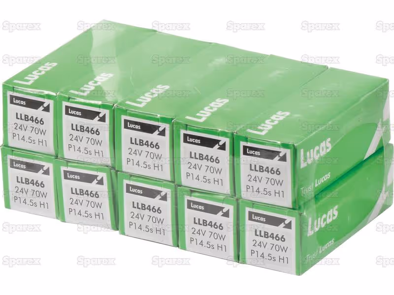 Ampoule (Halogène) H1, 24V, 70W, P14.5s (Boîte 1 pc.) - Vendu par 10 - ref 466