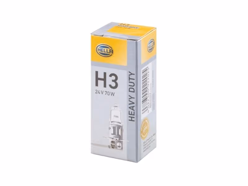 Ampoule (Halogène) H3, 24V, 70W, PK22s (Boîte 1 pc.) - ref 8GH002090251