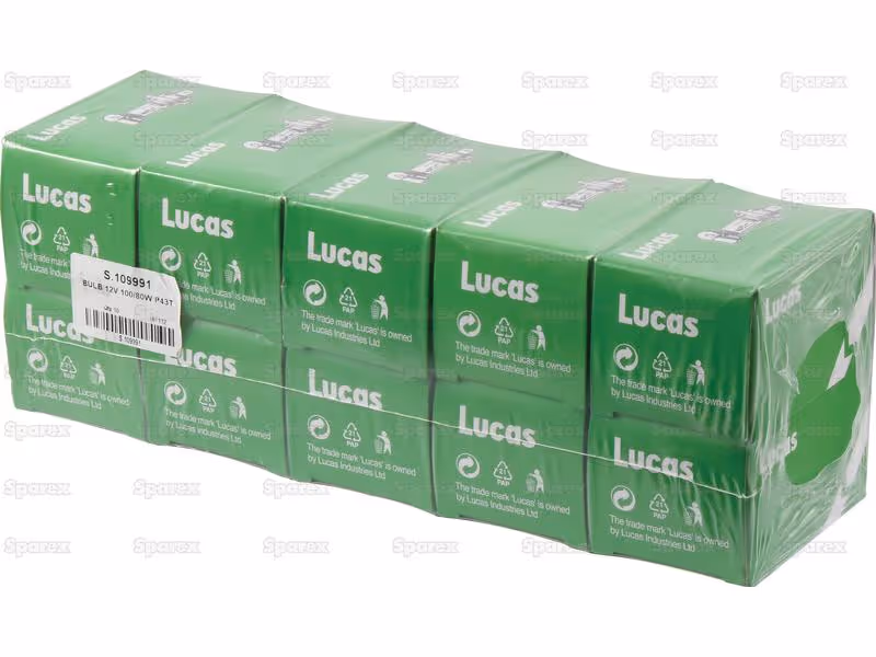 Ampoule (Halogène) H4, 12V, 100/80W, P43t (Boîte 1 pc.) - Vendu par 10 - ref LLB484