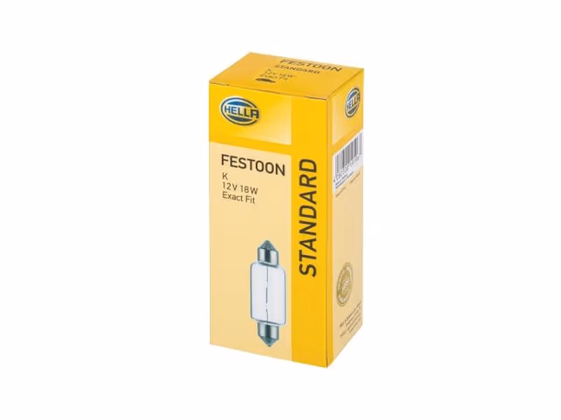Ampoule (Halogène) K, 12V, 18W, SV8.5-8 (Boîte 10 pièces) - Vendu par 10 - ref HB270
