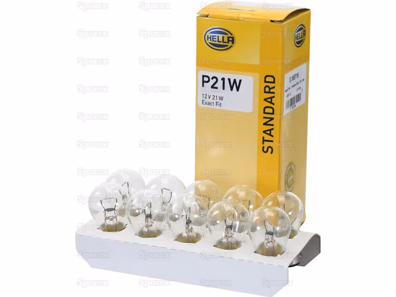 Ampoule (Halogène) P21W, 12V, 21W, BA15d (Boîte 1 pc.) - Vendu par 10 - ref 8GA002073281