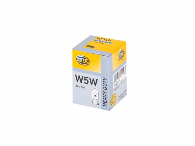 Ampoule (Halogène) W5W, 24V, 5W, W2.1x9.5d (Boîte 10 pièces) - Vendu par 10 - ref HB507