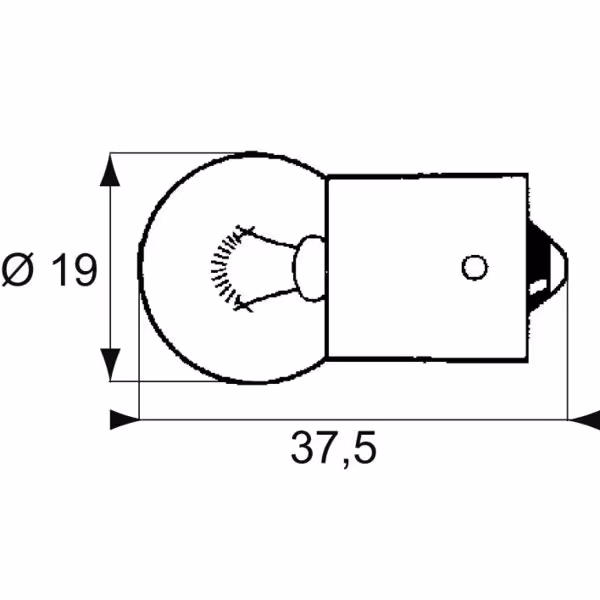 Ampoule R10W BA15S (x2)