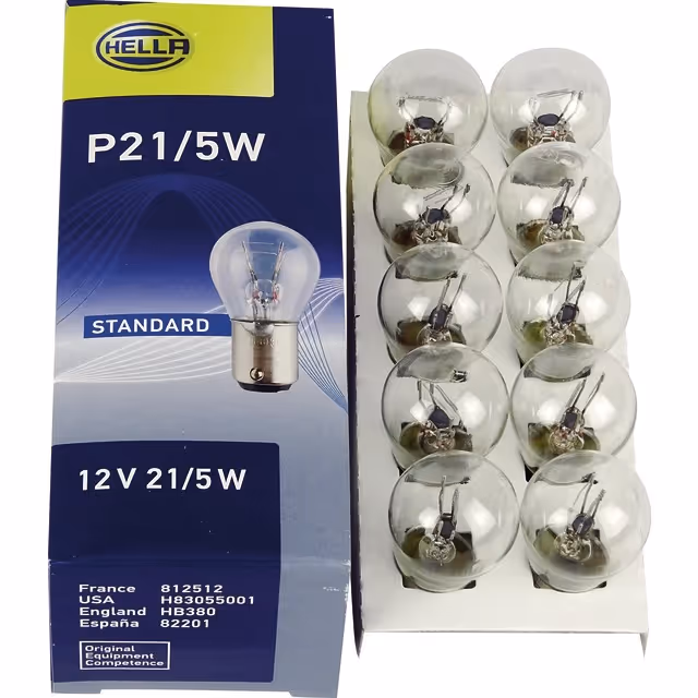 Ampoules lampes 12v 21/5w  boite de 10