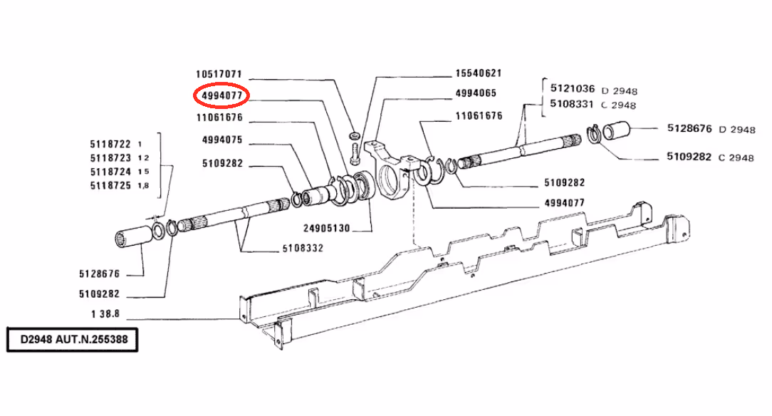 Anneau 74.9x45.50x2 mm - 4994077 | Fiat
