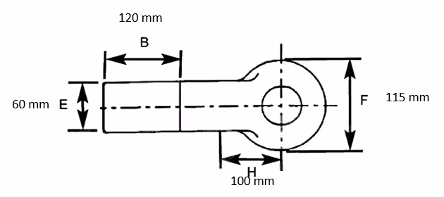 Anneau d'attelage plat 10 t