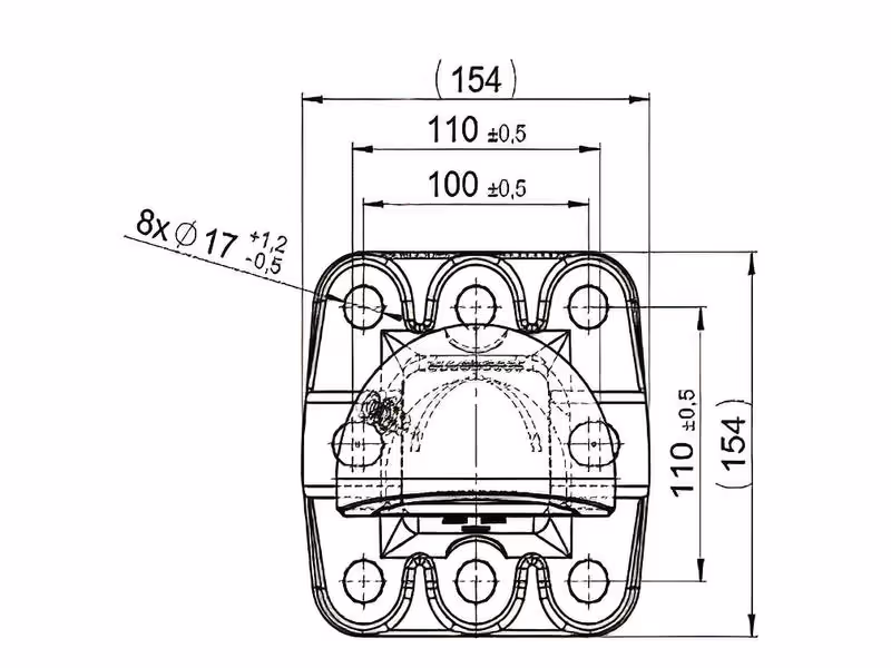 Anneau K80 8 x M16 100 x 110mm