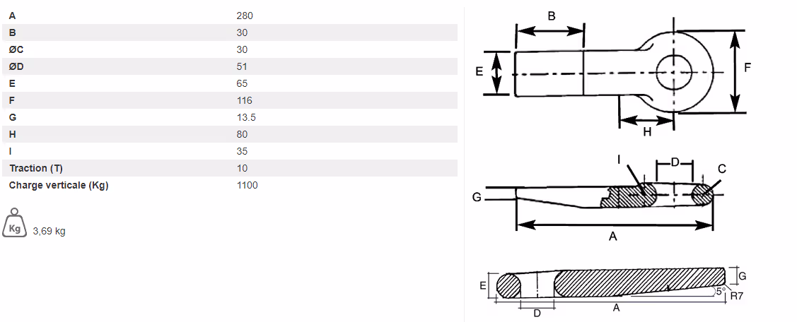 ANNEAU PLAT A SOUDER TYPE FR 10T