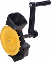Appareil d'égrenage noir/jaune avec étrier/poignée